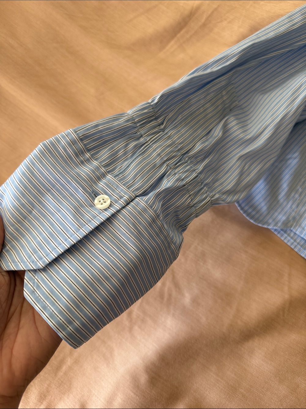 A.L.C. MONICA ll STRIPED CROPPED SHIRT, SZ 4 - Picture 8 of 10